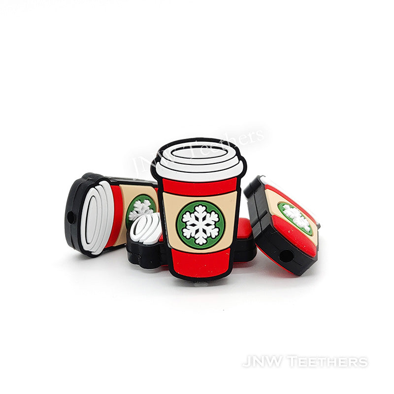 Coffee Cup Silicone Focal Beads