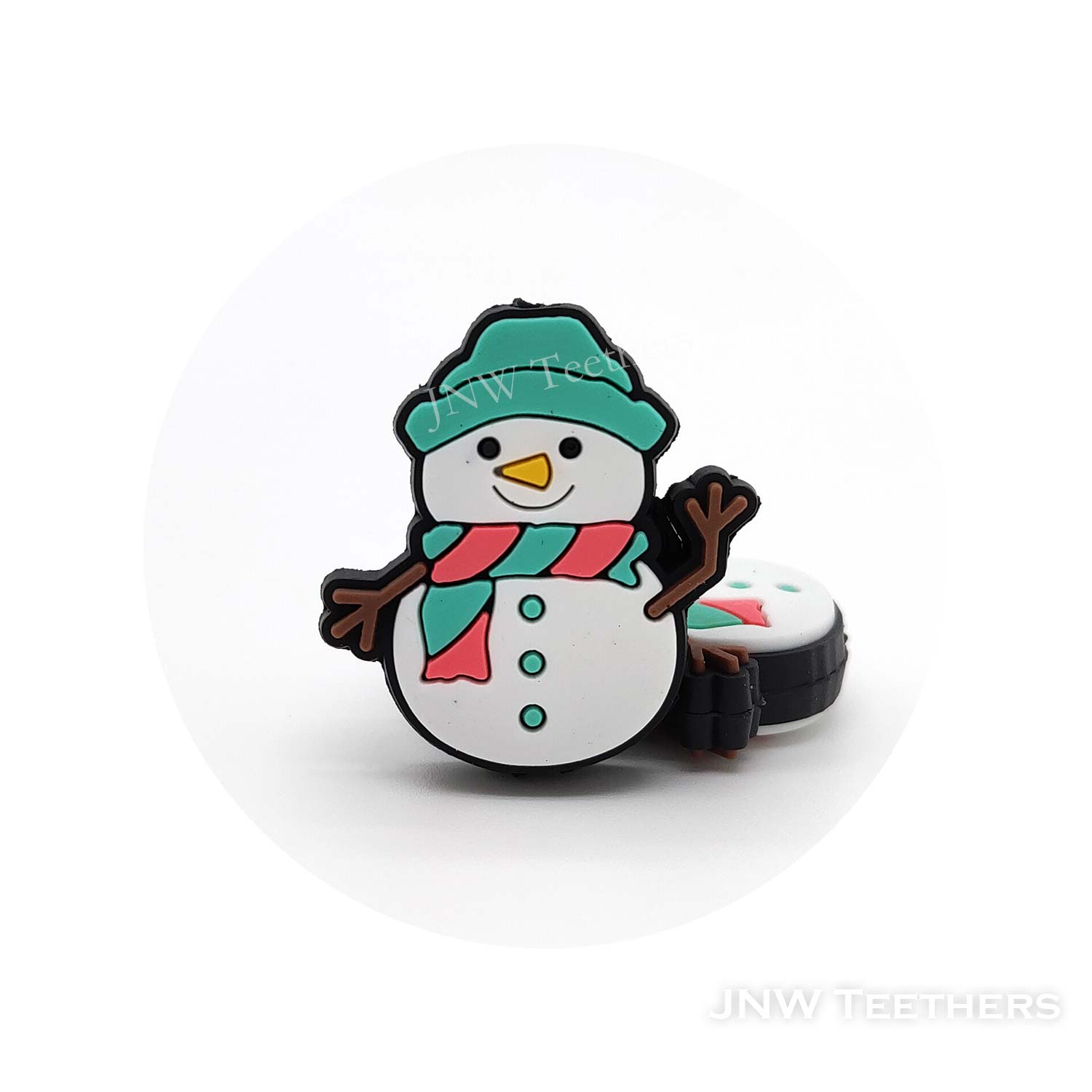 Snowman plastic focal beads