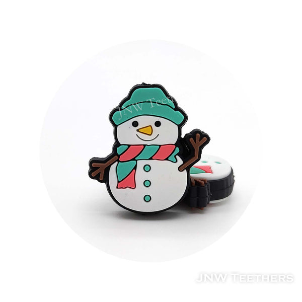 Snowman plastic focal beads