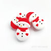  Red Hat Snowman Silicone Focal Beads