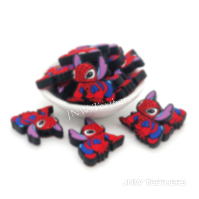 Spiderman Stitc silicone focal beads