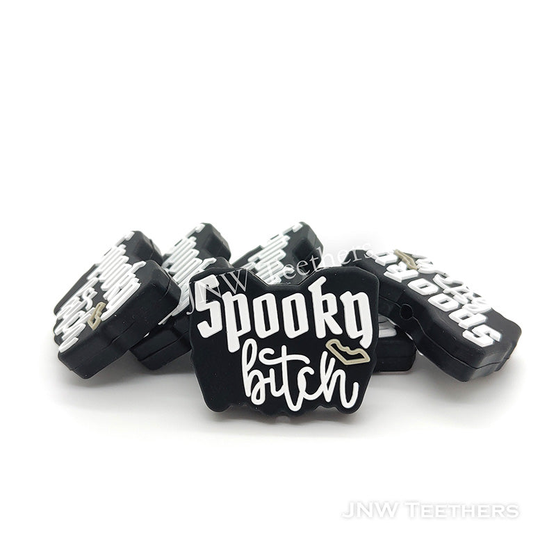 Spooky Bitch Silicone Focal Beads
