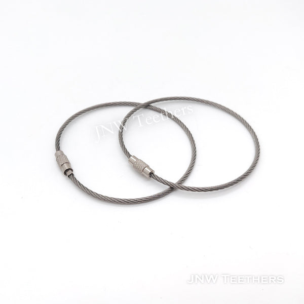 Stainless steel wire ring silver 15mm