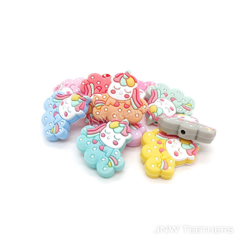 Little star unicorn silicone focal beads