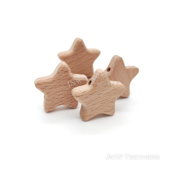 JNWTeethers star beech wood beads