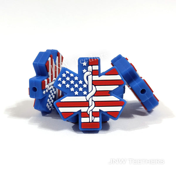Star of USA EMT silicone focal beads