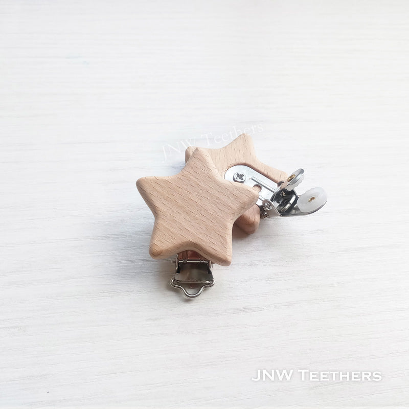 JNW Teethers star wooden clip