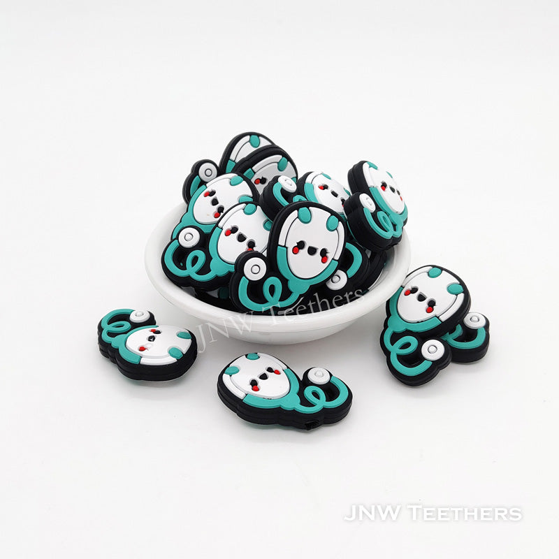 Stethoscope silicone focal beads turquoise