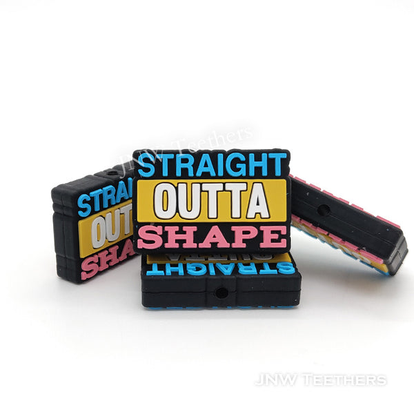 Straight outta shape silicone focal beads