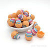 Stripe Easter eggs silicone focal beads