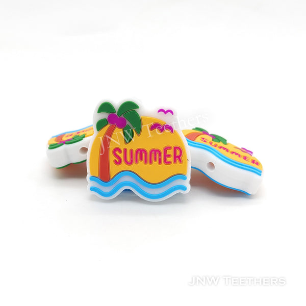 Summer Coconut Silicone Focal Beads