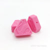 Pink silicone super mom focal beads