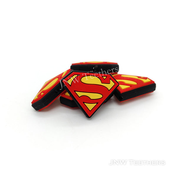Superman Logo Silicone Focal Beads