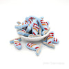 Surfboard silicone focal beads pastel blue