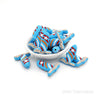 Surfboard silicone focal beads sky blue