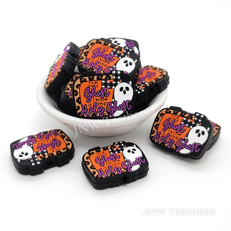 Holy ghost silicone focal beads