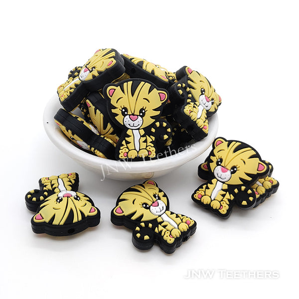 Tiger silicone focal beads