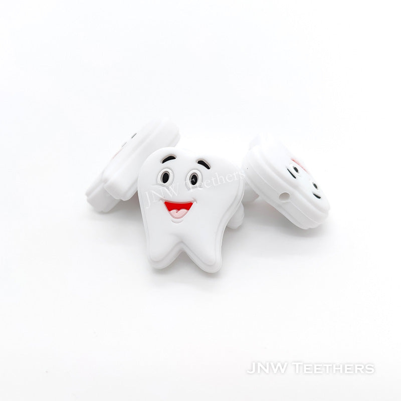 Tooth silicone focal beads