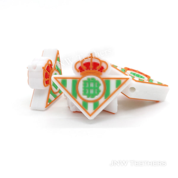 Triangle royal crown football silicone focal beads