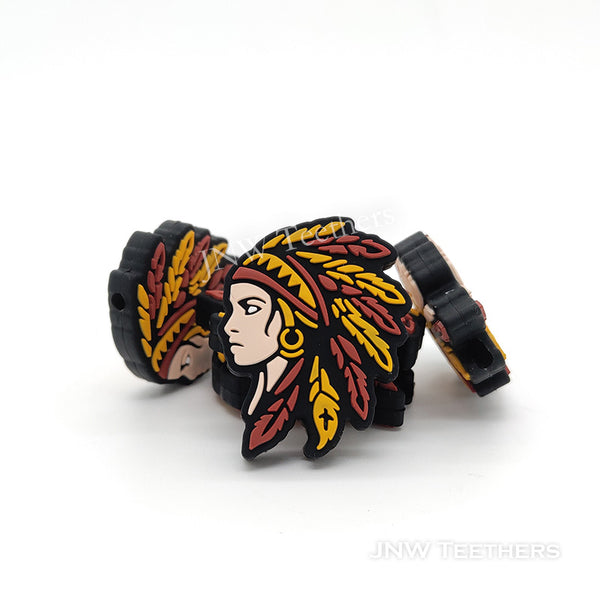 Tribal Indian silicone focal beads