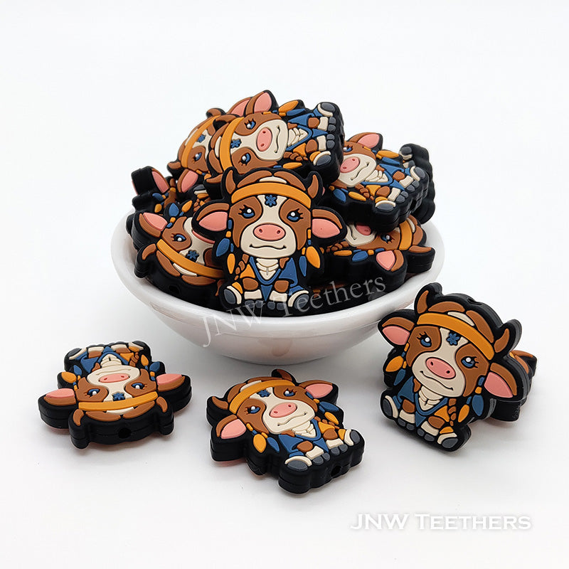 Tribe horse silicone focal beads