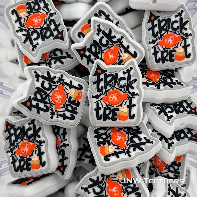 Halloween Trick or Treat Silicone Focal Beads