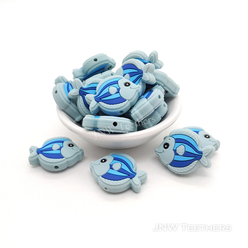 Pack 5 Tropical Fish Silicone Focal Beads