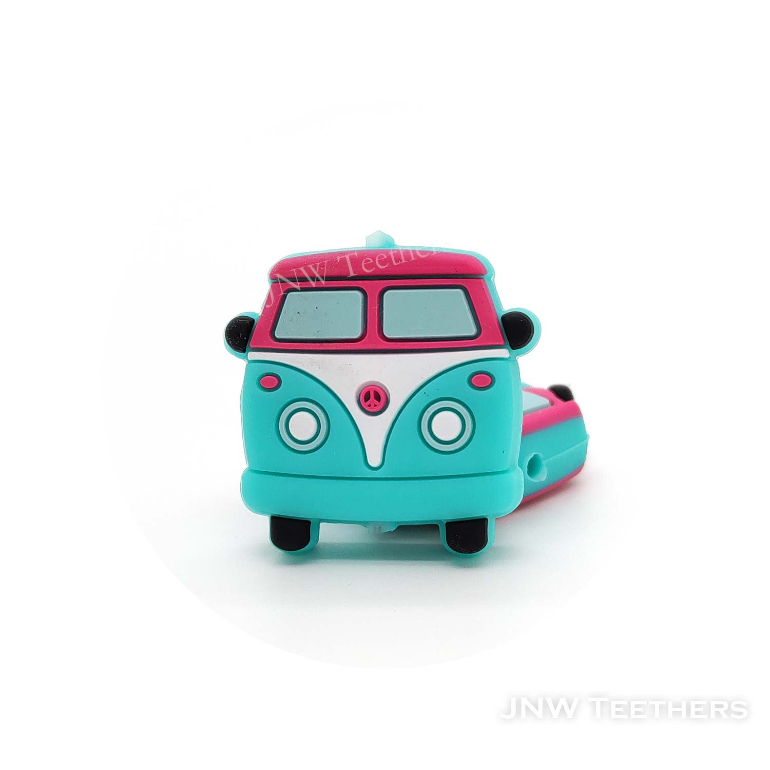 Turquoise bus silicone focal beads