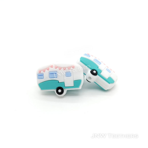 Turquoise Camper silicone focal beads