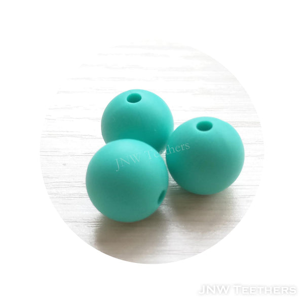 #1 Turquoise Silicone round beads 9mm 12mm 15mm JNWTeethers