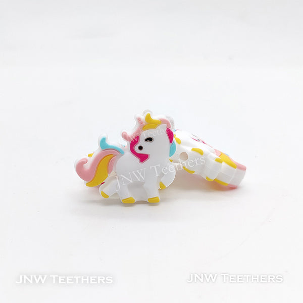 White  Unicorn Silicone Beads