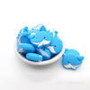 Sky blue whale silicone focal beads
