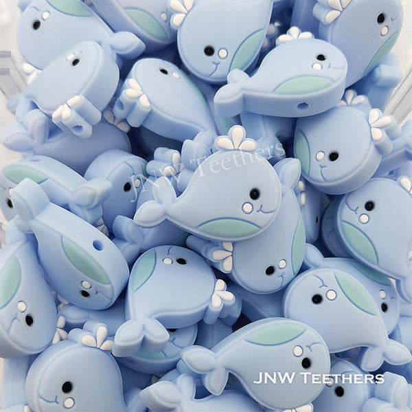 Blue Whale Animal Silicone Focal Beads