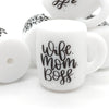Wife mom boss printed coffee mug silicone beads wholesale