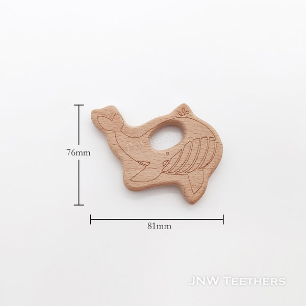 whale wood teether