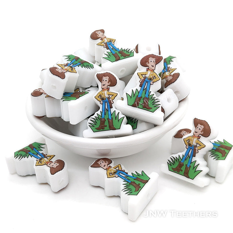 Woody Toy Story Silicone Printed Beads
