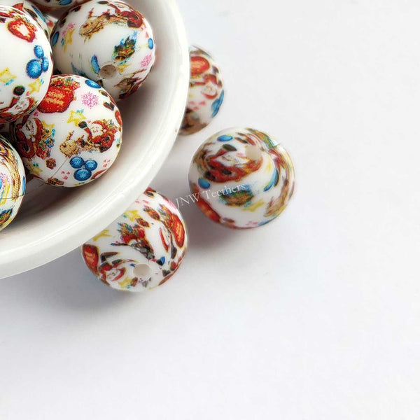 Silicone Print Beads X4