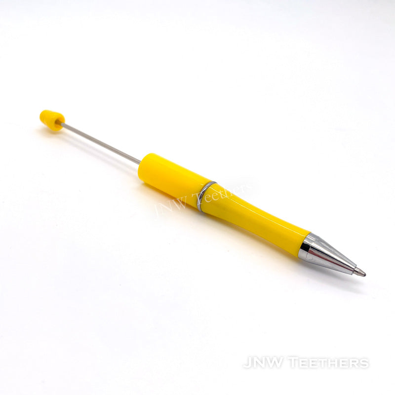 macaron yellow plastic beadable pen