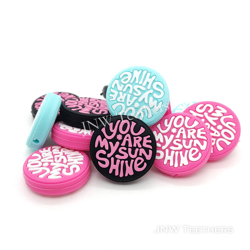 You are my sunshine silicone focal beads
