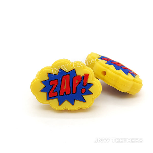 Zap silicone focal beads yellow