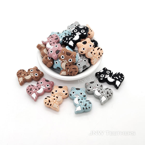 Silicone cats focal beads