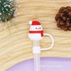 Christmas Snowman Silicone Straw Topper Covers