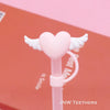 Pack 30 10mm Valentine's Day Heart Silicone Straw Topper Covers