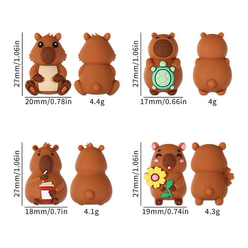 3D Bears Silicone Focal Beads