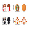 3D Jesus Silicone Focal Beads