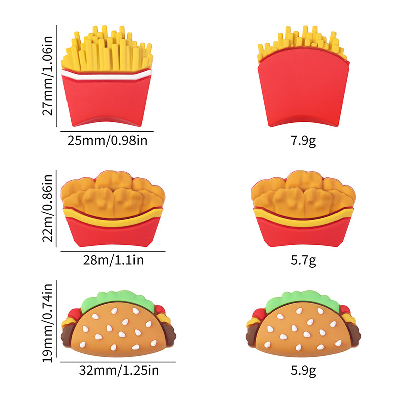 3D Food Silicone Focal Beads