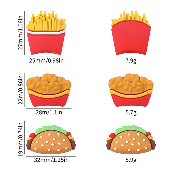 3D Food Silicone Focal Beads