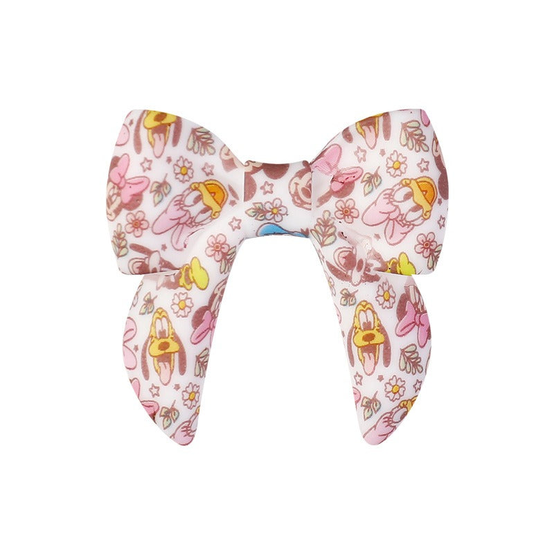 40mm Bowknot Focal Silicone Beads D85