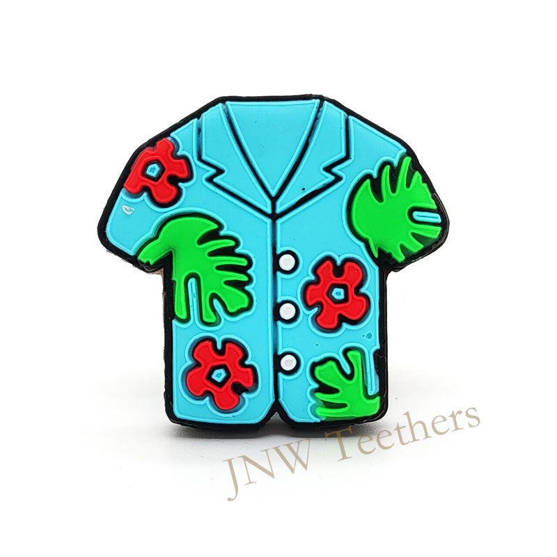 Hawaiian turquoise shirtsilicone beads