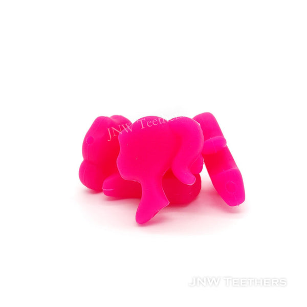 Long hair Girl Barb Silicone Focal Beads